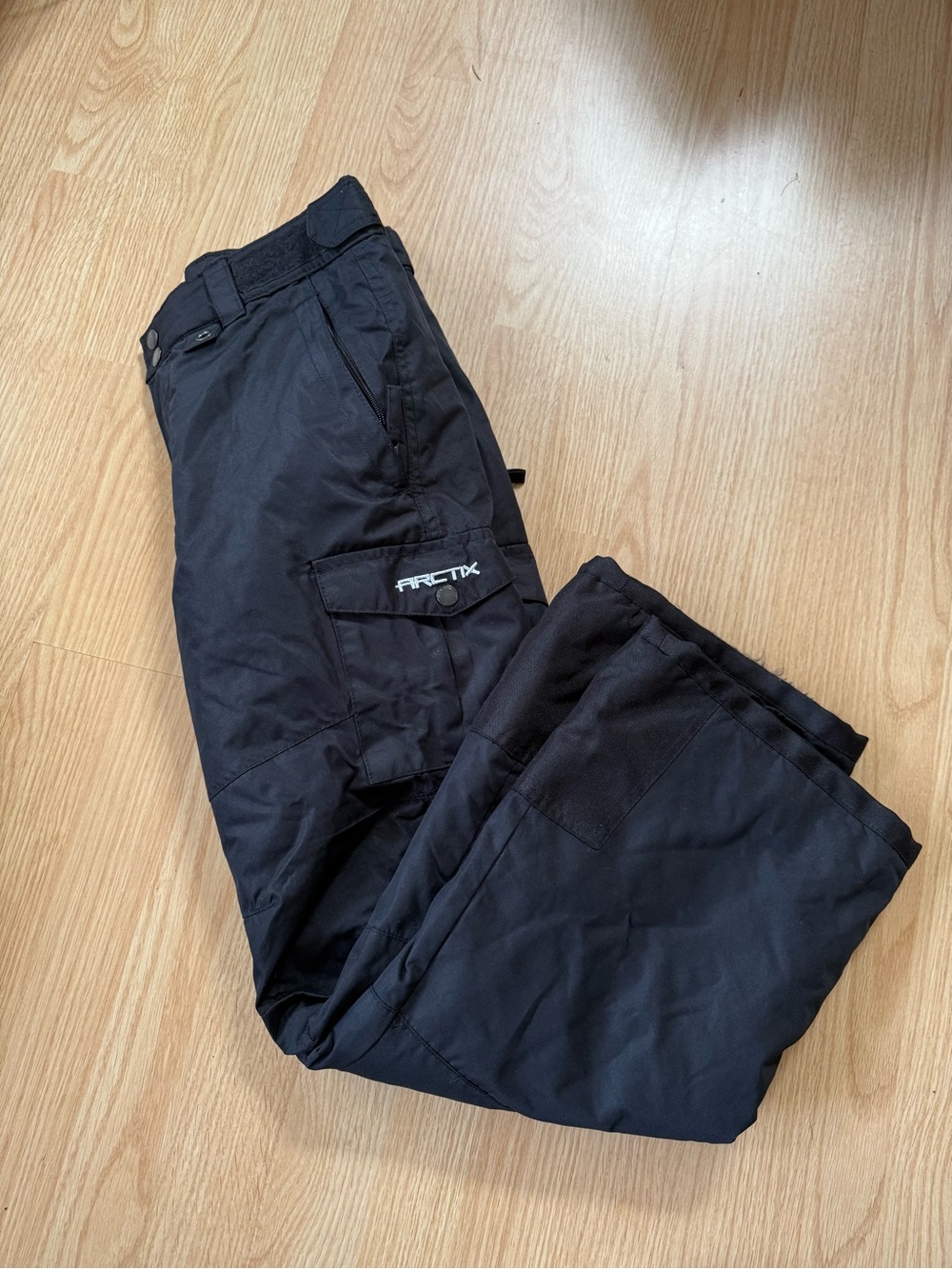 Arctix Youth XL Black Cargo Snow Pants with Snap Pocket